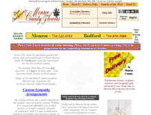 Tablet Screenshot of monroecountyflowers.com